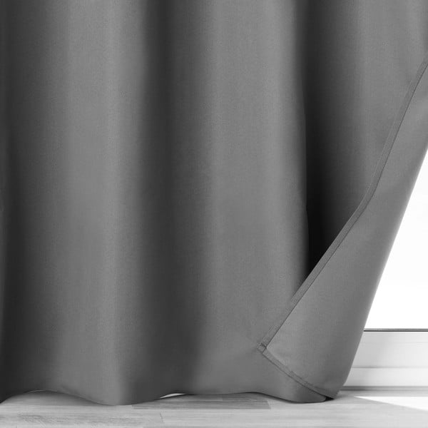 Antracytowa zasłona zaciemniająca z mikrowłókna 140x260 cm Obscure – douceur d'intérieur-image-2