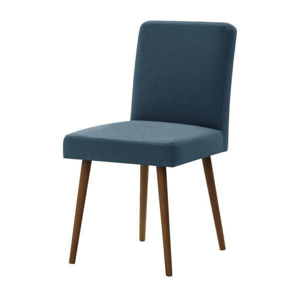 Niebieskie krzesło z ciemnobrązowymi nogami Ted Lapidus Maison Fragrance