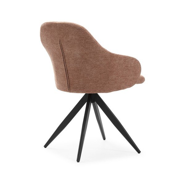 Jasnobrązowe tapicerowane fotele jadalniane zestaw z podłokietnikami 2 szt. Tamara – Marckeric-image-4