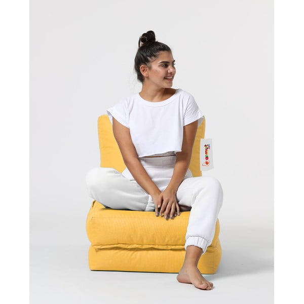 Żółty worek do siedzenia Siesta – Floriane Garden-image-1