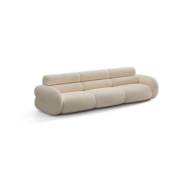 Kremowa sofa z tkaniny szenilowej 305 cm Neo – Micadoni 