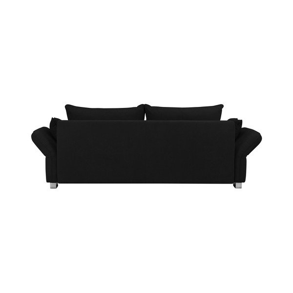 Czarna sofa rozkładana ze schowkiem Windsor & Co Sofas Casiopeia, 245 cm-image-3