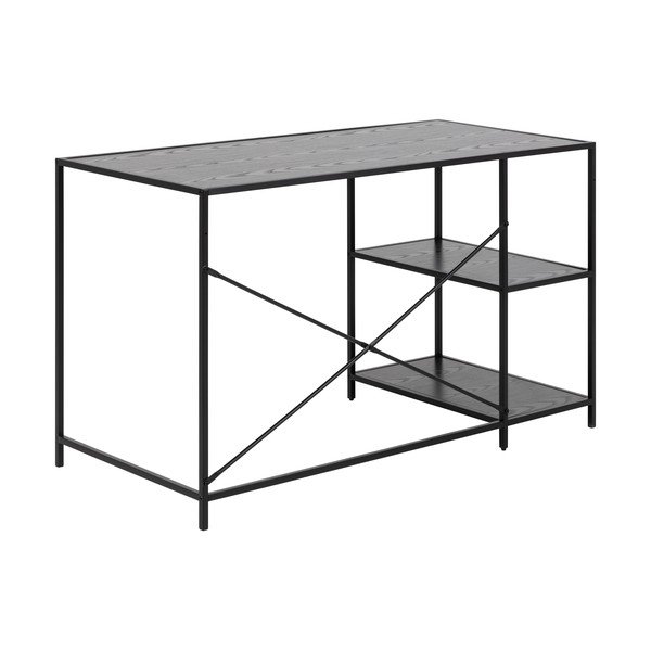 Czarne biurko Actona Seaford, 60x130 cm-image-3