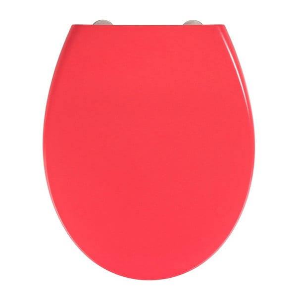 Czerwona deska sedesowa z łatwym domknięciem Wenko Samos, 44,5x37,5 cm