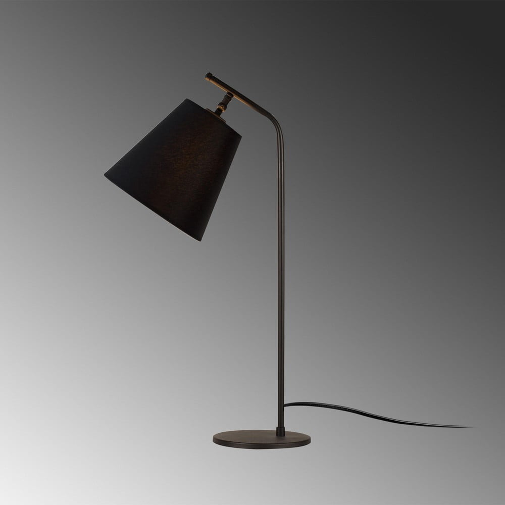 Czarna lampa stołowa z tekstylnym kloszem (wysokość 67 cm) Salihini – Opviq lights (zdjęcie 4)