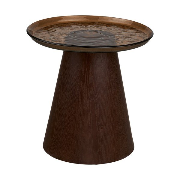Okrągły stolik ze szklanym blatem ø 50 cm Orvieto – House Nordic