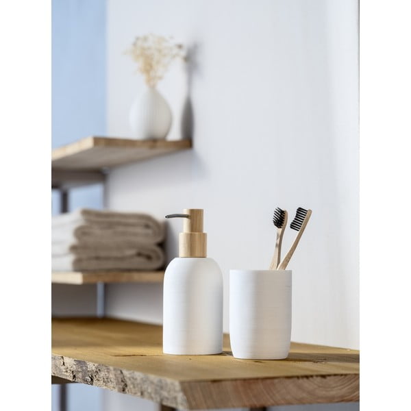 Biały kubek na szczoteczki do zębów z żywicy polimerowej Altavalle – Wenko-image-1