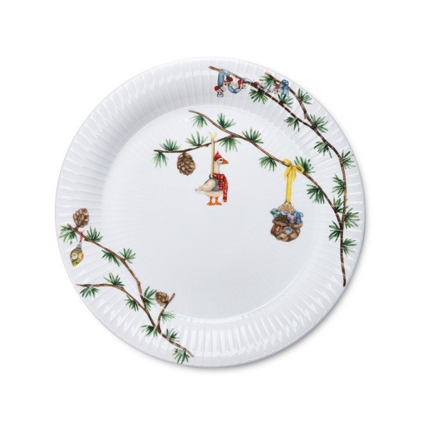 Biały porcelanowy talerz ze świątecznym motywem ø 27 cm Hammershøi Christmas – Kähler Design