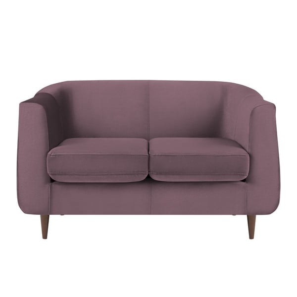 Fioletowa aksamitna sofa Kooko Home Glam, 125 cm