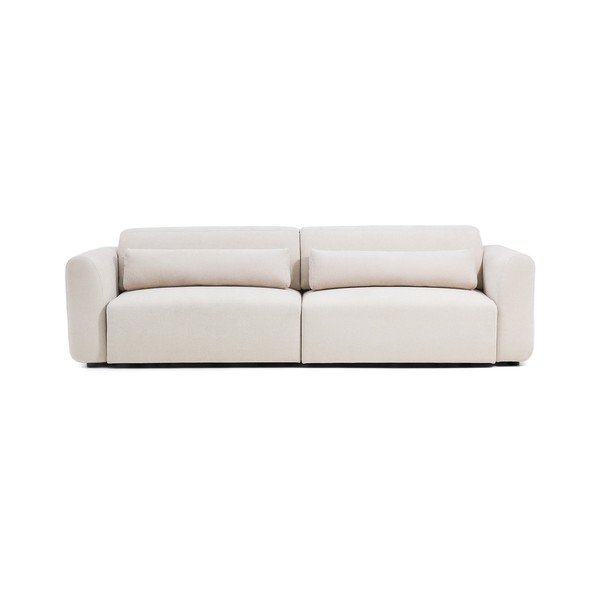 Beżowa częściowo rozkładana/rozkładana sofa z tkaniny szenilowej z szezlongiem 290 cm Lares – Kave Home
