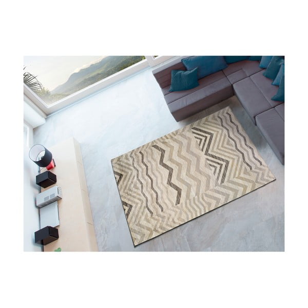 Szary dywan z wiskozy Universal Belga Zig Zag, 70x110 cm-image-2