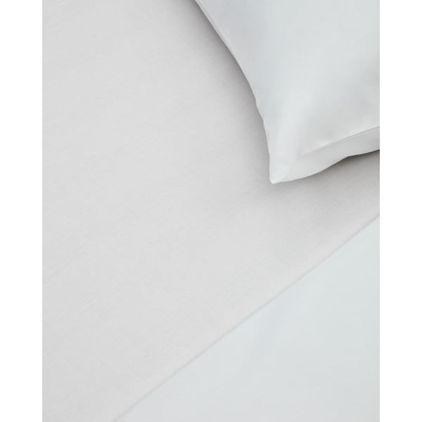 Białe prześcieradło z perkalu bawełnianego z gumką 90x200 cm Teia – Kave Home-image-2