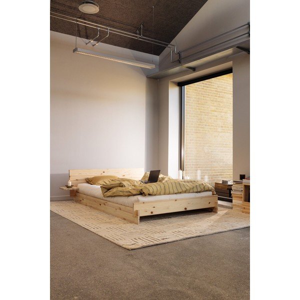 Łóżko dwuosobowe z litego drewna sosnowego ze stelażem 180x200 cm w jasnym naturalnym kolorze Latch – Karup-image-3