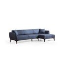 Niebieska sofa narożna Belissimo, prawy narożnik – Balcab Home