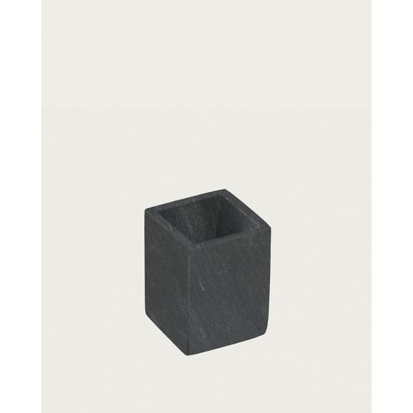 Ciemnoszary marmurowy kubek na szczoteczki do zębów Aixa – Kave Home-image-2