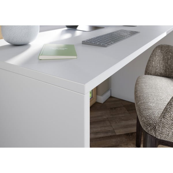 Biurko z białym blatem 60x140 cm Hasselt – Germania-image-2