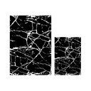 Białe/czarne dywaniki łazienkowe zestaw 2 szt. 60x100 cm Cracks – Mila Home