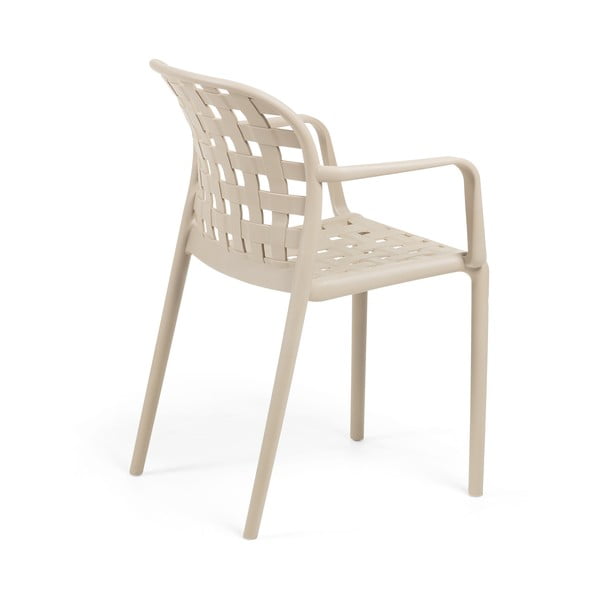 Beżowy fotel ogrodowy ze stalowymi nogami Kave Home Onha-image-2