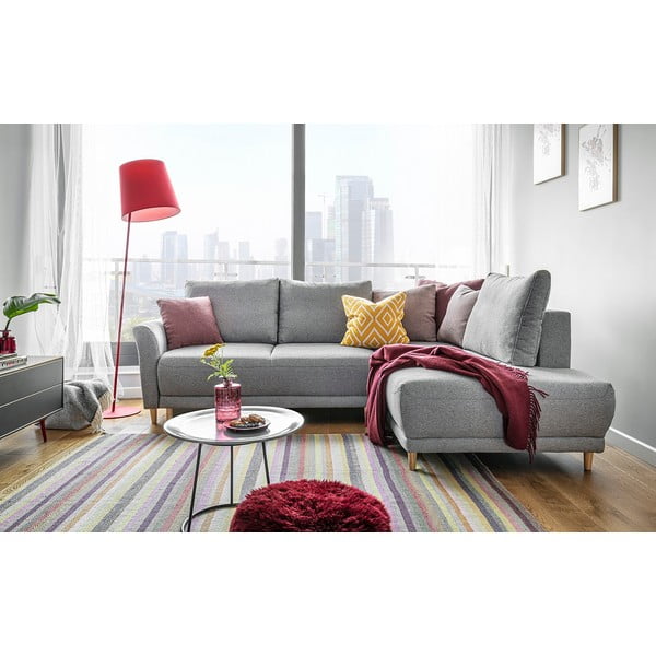 Jasnoszary narożnik rozkładany Miuform Lovely Annie, prawostronny-image-1