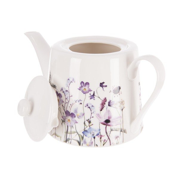Biało-fioletowy porcelanowy dzbanek do herbaty 1 l Louka – Orion-image-2