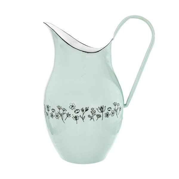 Miętowy emaliowany dzbanek Orion Meadow, 2,5 l