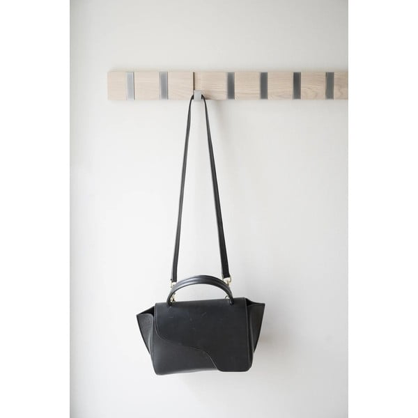 Czarny wieszak ścienny z litego drewna dębowego Confetti – Rowico-image-2