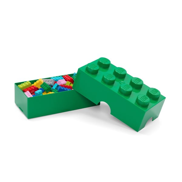 Ciemnozielony plastikowy pojemnik dziecięcy 20x10x7 cm – LEGO®-image-2