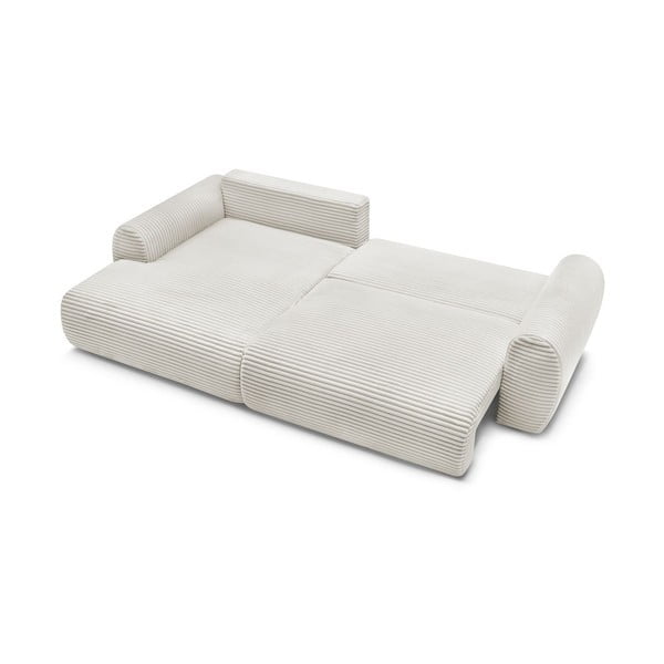 Kremowy sztruksowy rozkładany narożnik (lewostronny) Lucien – Bobochic Paris-image-4