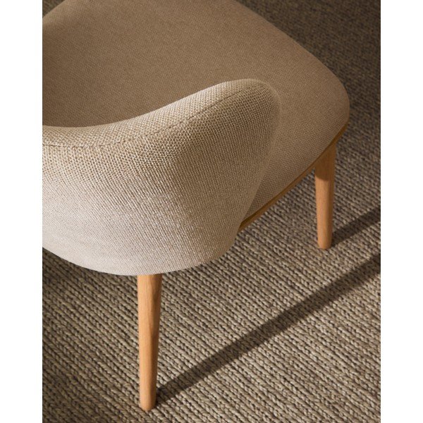 Beżowy tapicerowany fotel jadalniany Ciselia – Kave Home-image-2