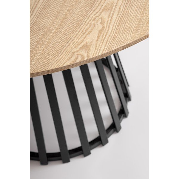 Okrągły stół z blatem w dekorze jesionu ø 120 cm Cillian – Bizzotto-image-3