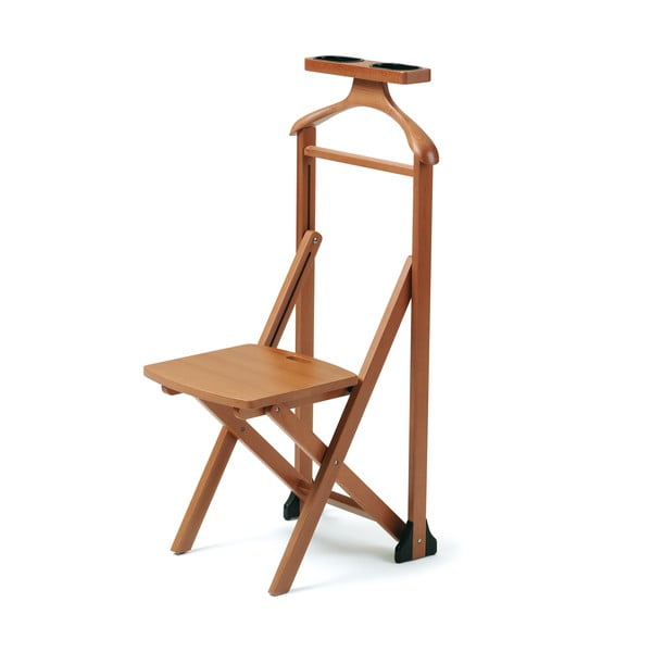 Wieszak z drewna bukowego z krzesełkiem Arredamenti Italia Duka
