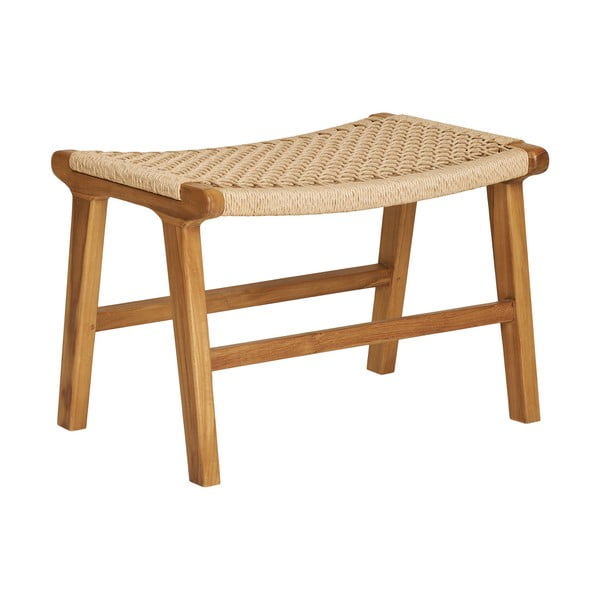Fotel z podnóżkiem z plecionką w naturalnym kolorze Derby – House Nordic-image-3