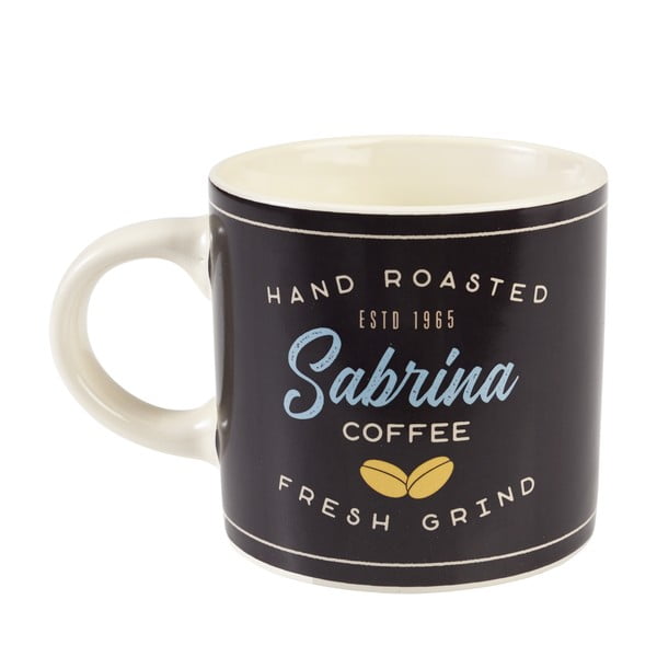 Antracytowo-kremowy ceramiczny kubek 350 ml Sabrina – Rex London