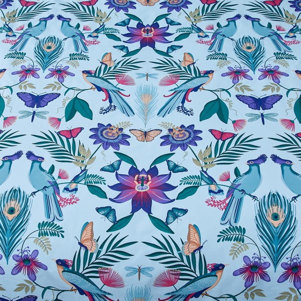 Niebieska pościel dwuosobowa 200x200 cm Mya Tropical Floral – Catherine Lansfield-image-4