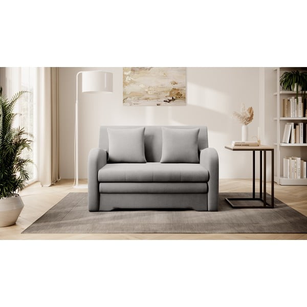 Jasnoszara aksamitna rozkładana sofa 130 cm Ario – ELTAP-image-2
