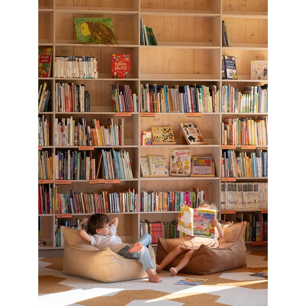 Brązowy sztruksowy dziecięcy worek do siedzenia Chair – Wigiwama-image-3