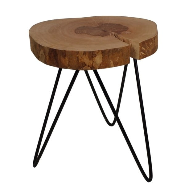Stolik z blatem z drewna dębowego HSM Collection Roxy, wys. 44 cm