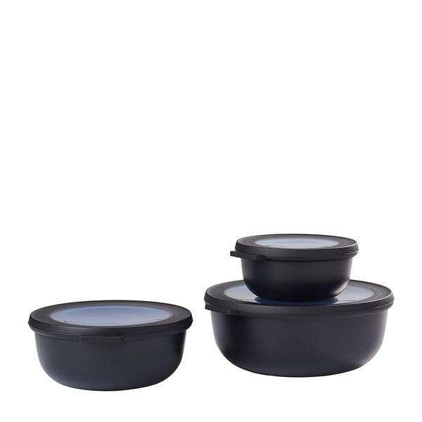 Pojemniki na żywność 3 szt. Nordic black – Mepal
