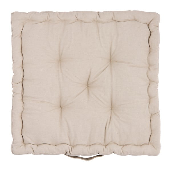Beżowa poduszka na krzesło z bawełny z wypełnieniem z pianki Clayre & Eef, 40x40 cm