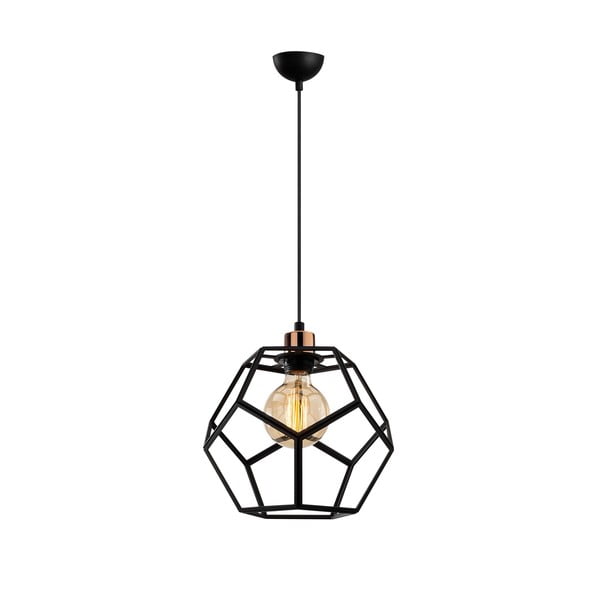 Lampa wisząca w czarno-brązowym kolorze z metalowym kloszem ø 26 cm Degirmen – Opviq lights