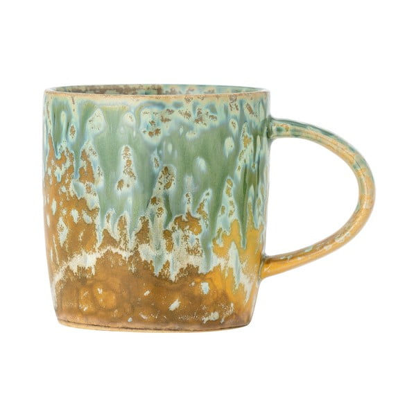 Żółto-jasnozielona kamionkowa filiżanka 400 ml Milani – Bloomingville-image-4