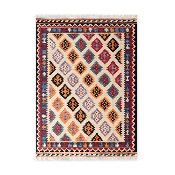 Czerwony wełniany dywan dwustronny tkany ręcznie 200x290 cm Kamal Kian – Nouristan