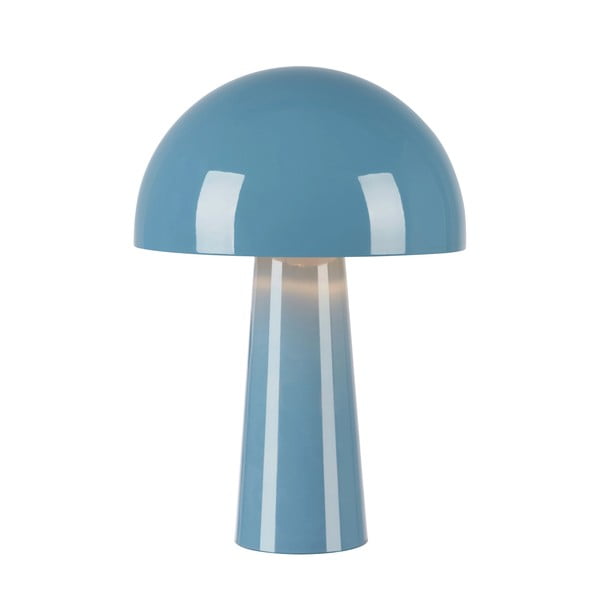 Niebieska lampa stołowa z metalowym kloszem (wysokość 36 cm) Mantar – Markslöjd