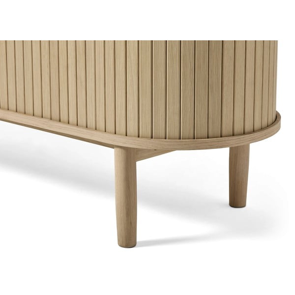 Szafka pod TV w dekorze dębu w naturalnym kolorze 180x56x40 cm Meta – Unique Furniture-image-4