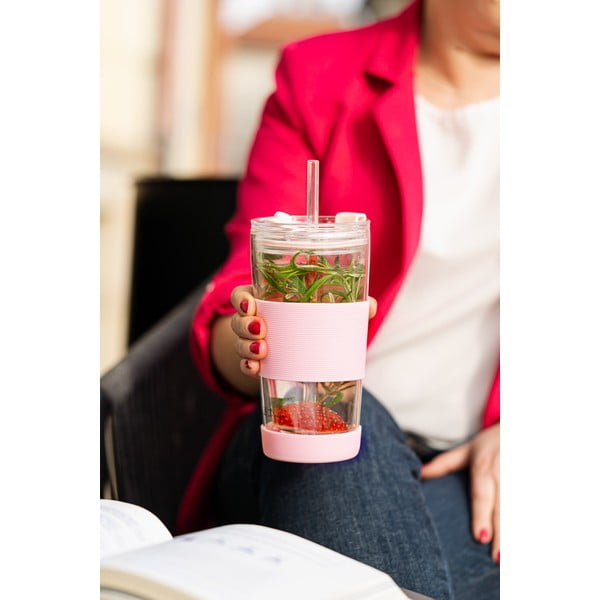 Różowy kubek termiczny 600 ml Fuori – Vialli Design-image-2