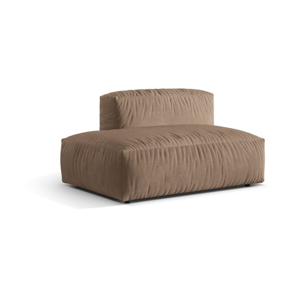 Jasnobrązowy aksamitny moduł sofy (lewostronny) Martina – Micadoni -image-1