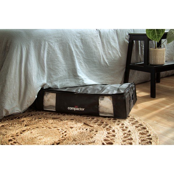 Czarny pojemnik na ubrania pod łóżko Compactor XXL Black Edition 3D, 145 l-image-1