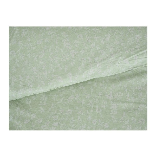 Zielona pościel jednoosobowa z kory 140x200 cm Green Flowers – B.E.S.-image-1