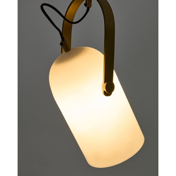 Biała lampa wisząca ze szklanym kloszem ø 14 cm Reisy – Kave Home-image-1