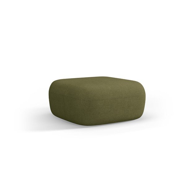 Zielony puf z materiału bouclé Jenny – Micadoni 